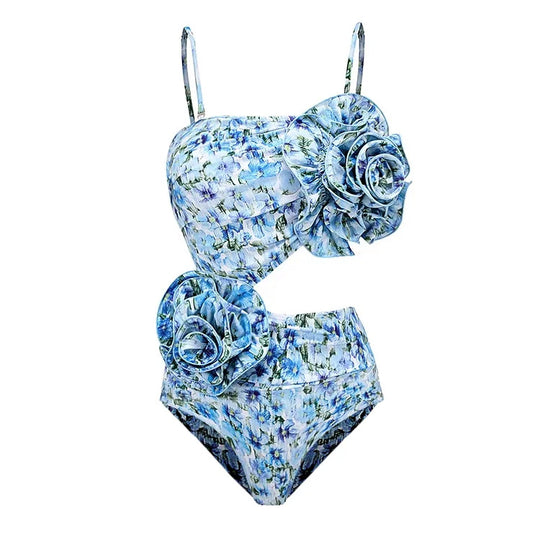 Damen Badeanzug mit bezauberndem Cut-Out-Design und überschnittenem Ausschnitt R&B