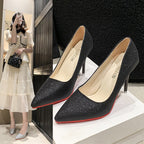 Damen Glitzernde High Heels mit elegantem spitzem Design und rutschfestem Fußbett R&B