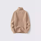 Herren warmer Rollkragenpullover aus weichem Strickstoff