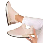 Damen Slip-On Sneakers mit atmungsaktiver Textilkonstruktion und modischem Metallic-Detail R&B