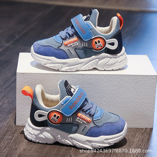 Damen Sportliche Kindersneaker mit praktischen Klettverschlüssen und niedlichen Applikationen R&B