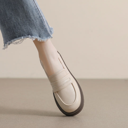 Damen Mokassin-Schuhe mit modischer Schnallenverzierung und komfortablem Blockabsatz R&B