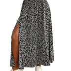 Damen Maxirock mit floralem Muster und seitlichem Schlitz R&B