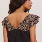 Damen Sommerliches Kleid mit Spitzen-Ärmeldetails R&B