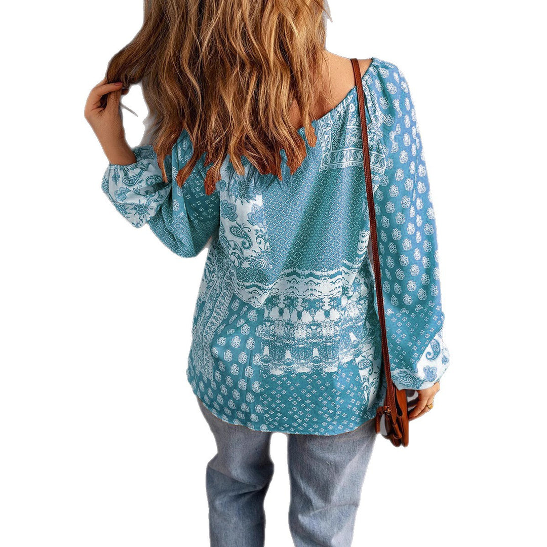 Damen lässiger Kapuzenpullover mit trendigem Paisleymuster R&B