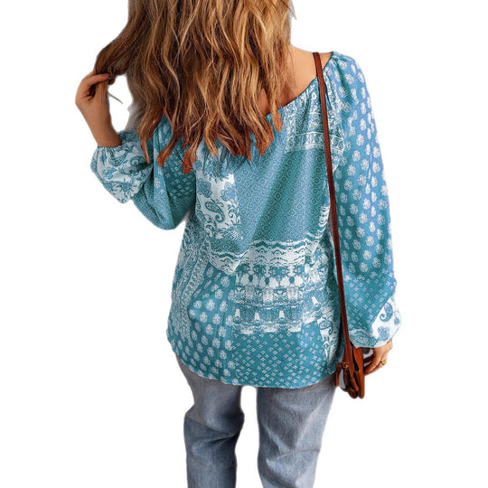 Damen lässiger Kapuzenpullover mit trendigem Paisleymuster R&B
