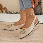 Damen Elegante Slingback-Ballerinas mit raffiniertem Schmuckdetail R&B