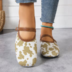 Damen Ballerinas im modischen Fleckendesign mit bequemer Schnallenverstellung R&B