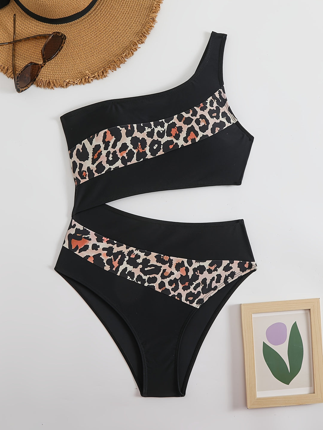 Damen Elegantes Bikini-Set mit tierischem Muster R&B