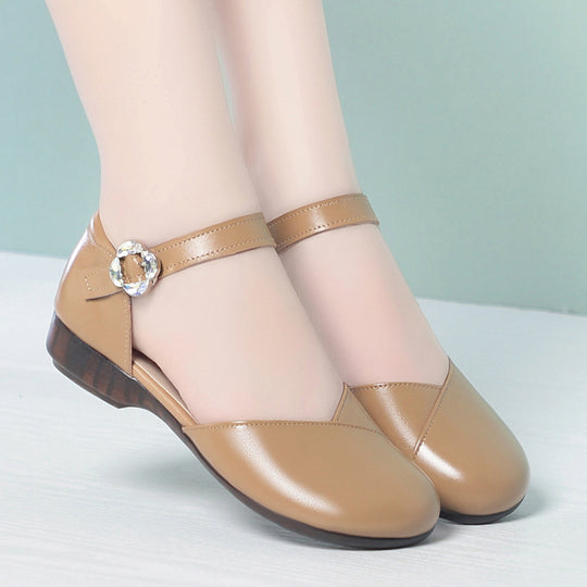 Damen Komfortable Riemchenballerinas mit modischer Schnalle R&B