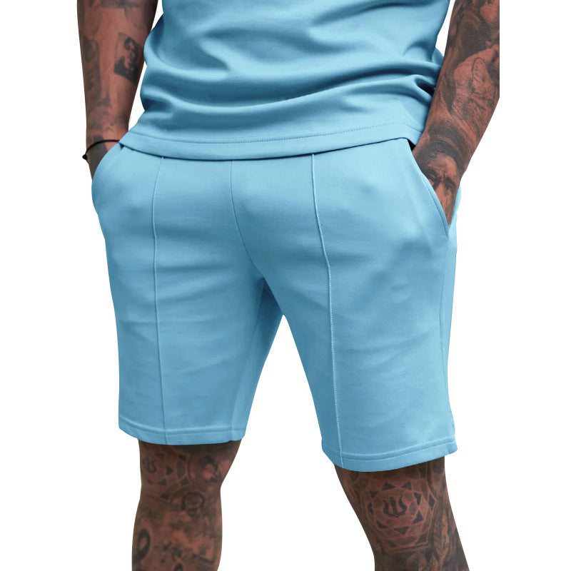 Herren nan kurze Freizeithose aus Baumwollmischung mit elastischem Bund und Kordelzug R&B