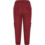 Damen Praktische Freizeithose mit seitlichen Taschen und verstellbarem Bund R&B