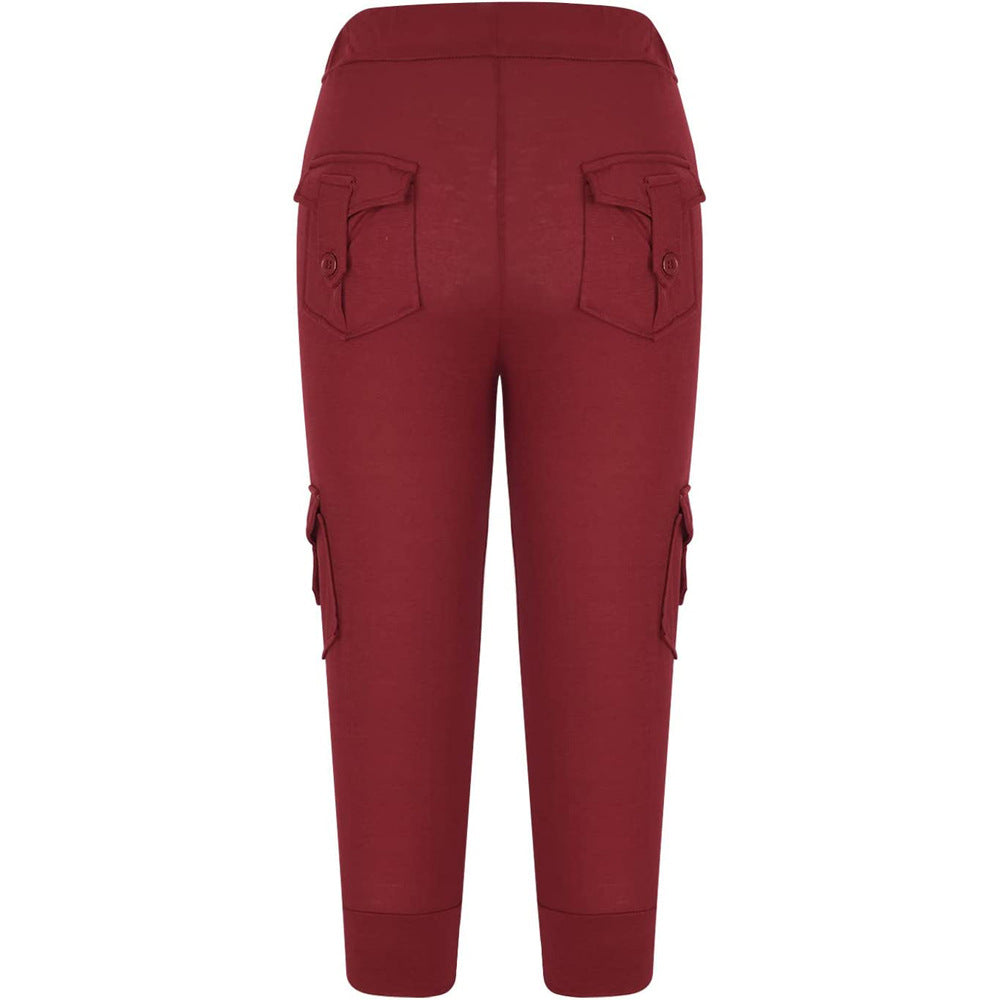 Damen Praktische Freizeithose mit seitlichen Taschen und verstellbarem Bund R&B