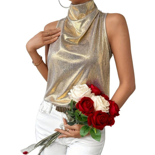 Damen Elegantes Oberteil mit edlem Stehkragen R&B