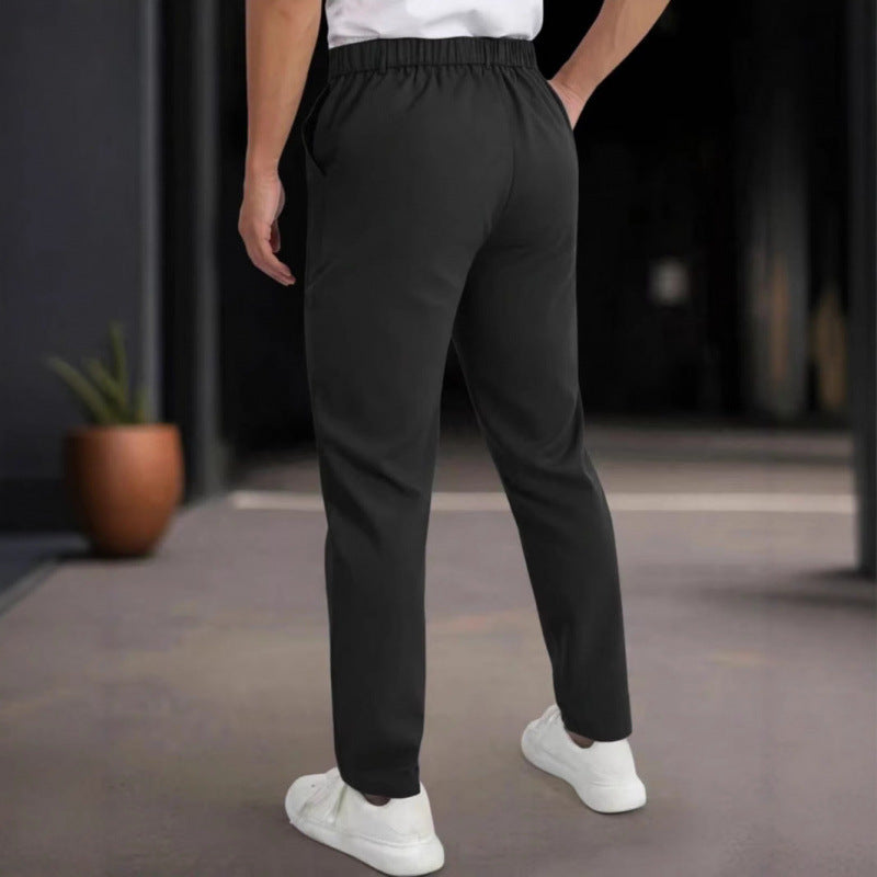 Herren stylische Slim-Fit Anzughose mit plissiertem Design R&B