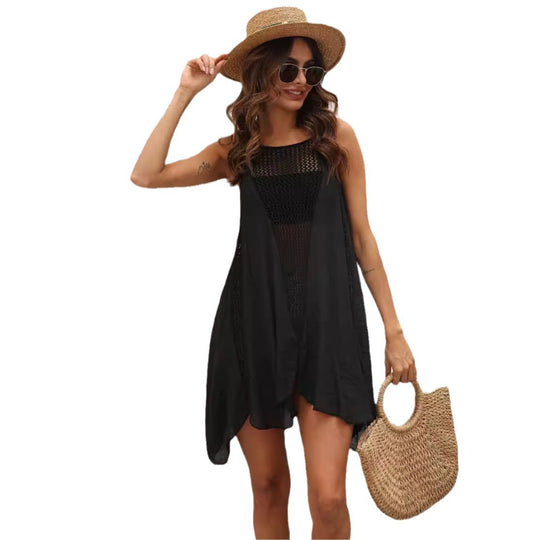 Damen lässiges Häkel-Strandkleid R&B