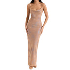 Damen elegantes trägerloses Abendkleid mit Spitzenakzenten R&B