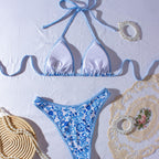 Damen Triangle-Bikini mit boho-inspiriertem floralen Muster