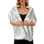 Damen Elegante Kunstfell-Schal mit modischem Schnitt R&B