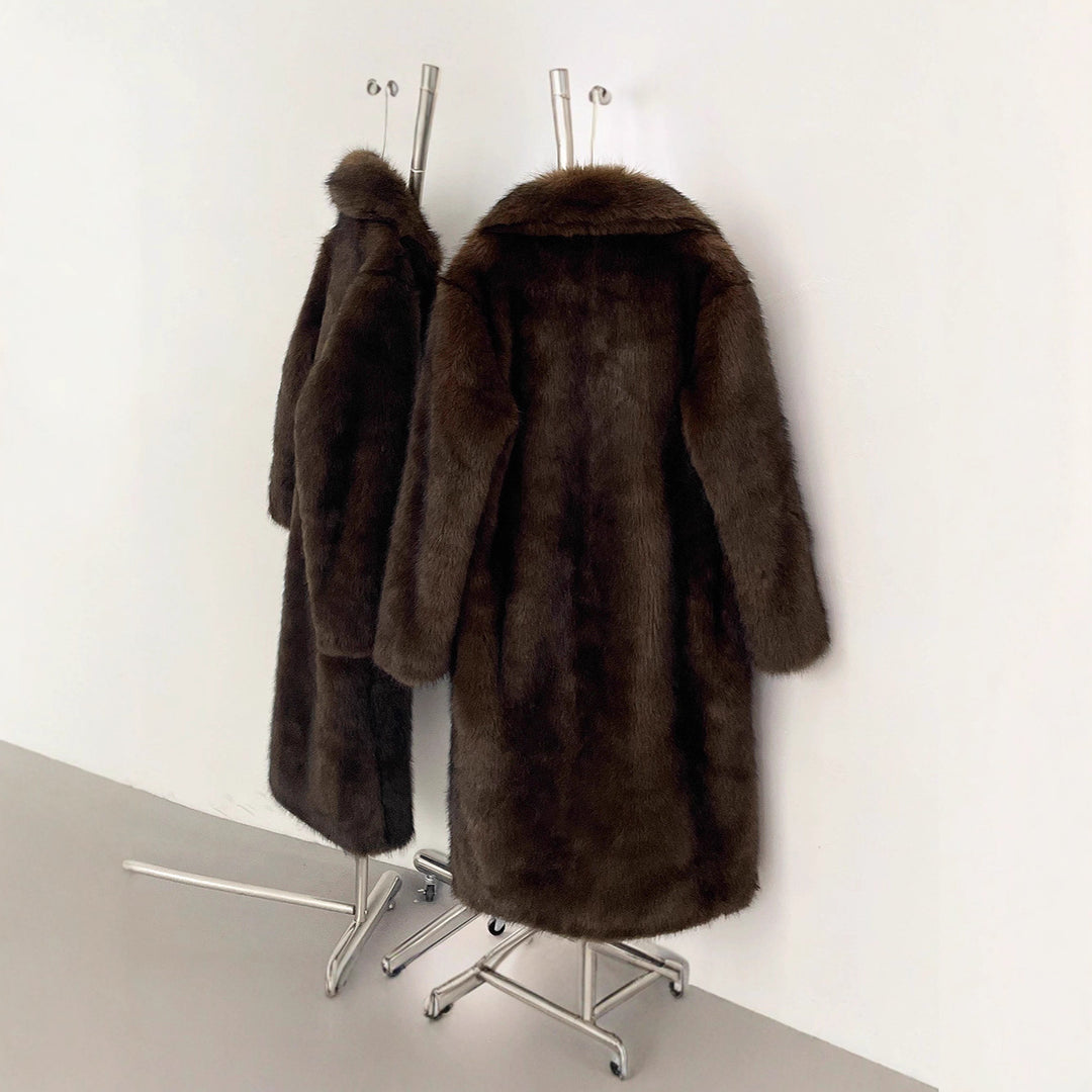 Damen Langhaarmantel für elegante Anlässe R&B