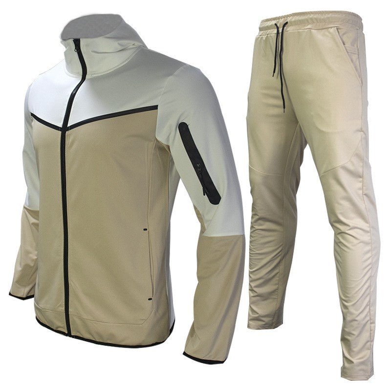 Herren sportliches Hoodie-Set mit atmungsaktiven Eigenschaften und modernen Kontrastdetails R&B