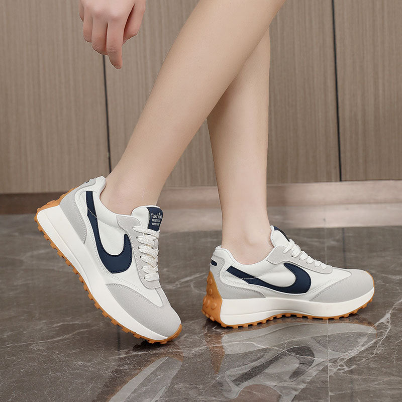 Damen sportliche Sneakers mit atmungsaktivem Obermaterial und dämpfender Sohle R&B