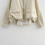 Damen lässige Jacke mit praktischen Taschen und Reißverschluss R&B