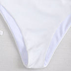 Damen Hochgeschnittener Triangel-Bikini mit verstellbaren Trägern