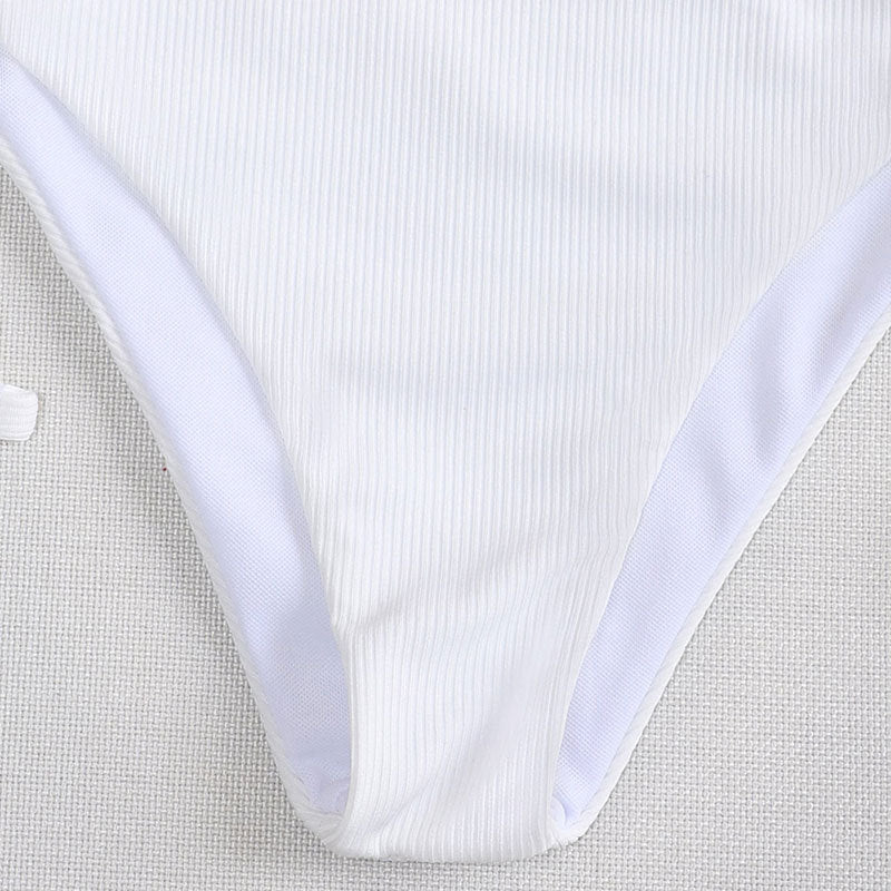 Damen Hochgeschnittener Triangel-Bikini mit verstellbaren Trägern