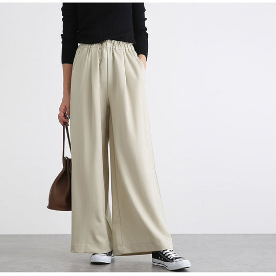 Damen Weite Sommerhose mit modischem Schnitt und hohem Bund R&B