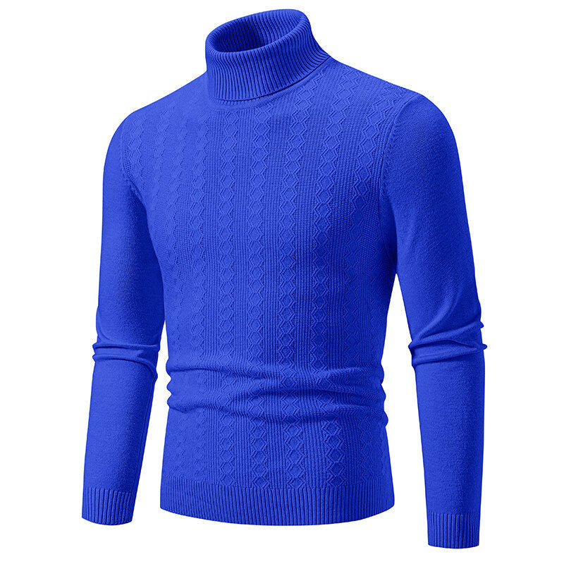 Herren Rollkragenpullover mit strukturiertem Zopfdesign R&B