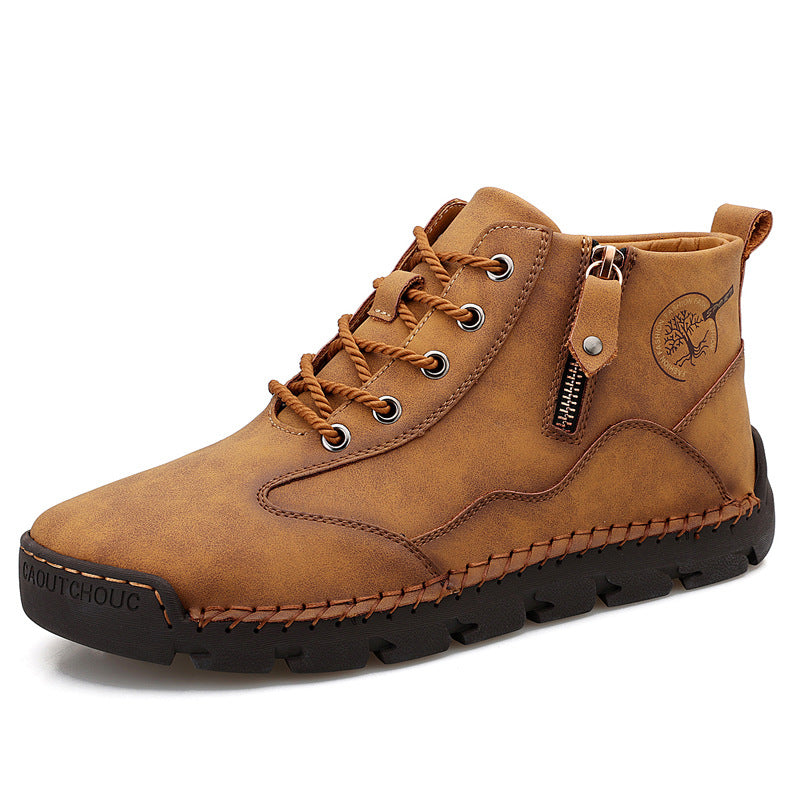 Herren robuste Wanderstiefel mit seitlichem Reißverschluss R&B