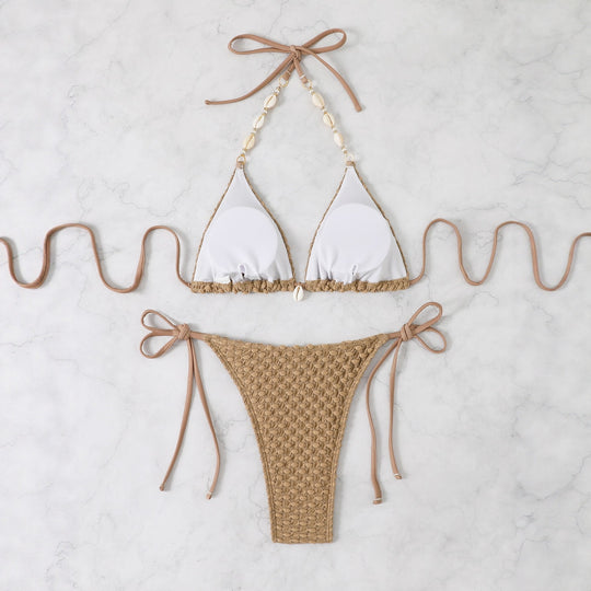 Damen Häkel-Bikini-Set mit eleganten Details R&B