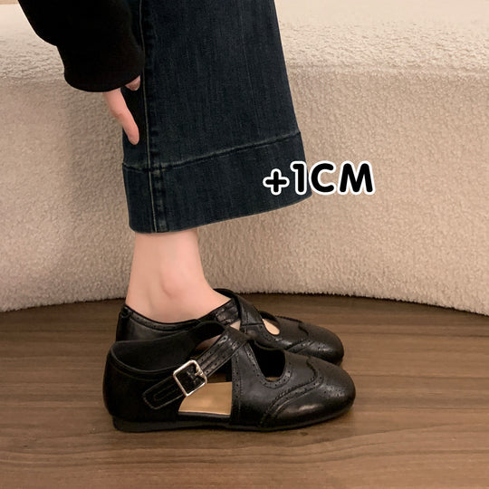 Damen Ballerinas mit verstellbarem Riemchen und eleganter Lochoptik R&B