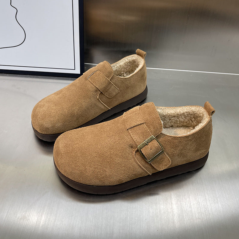 Damen Komfortable Clogs aus weichem Wildleder mit kuscheligem Innenfutter R&B