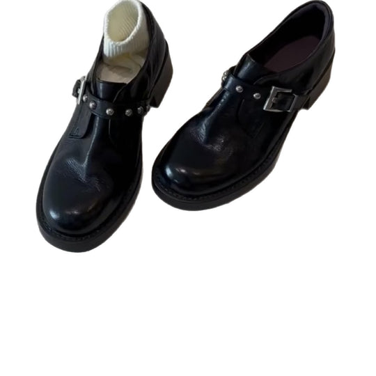 Damen Stiefeletten mit dekorativer Schnalle und robustem Blockabsatz R&B