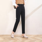 Damen komfortable Anzug Stoffhose weit