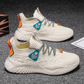 Damen sportliche Obermaterial-Stretch Sneakers mit rutschfester Sohle und hohem Komfort EB