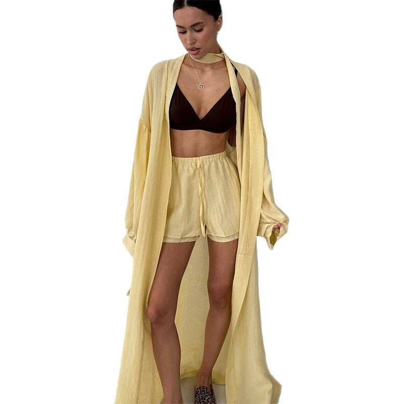 Damen elegantes und luftiges Kimono-Set R&B