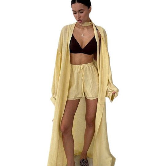 Damen elegantes und luftiges Kimono-Set R&B