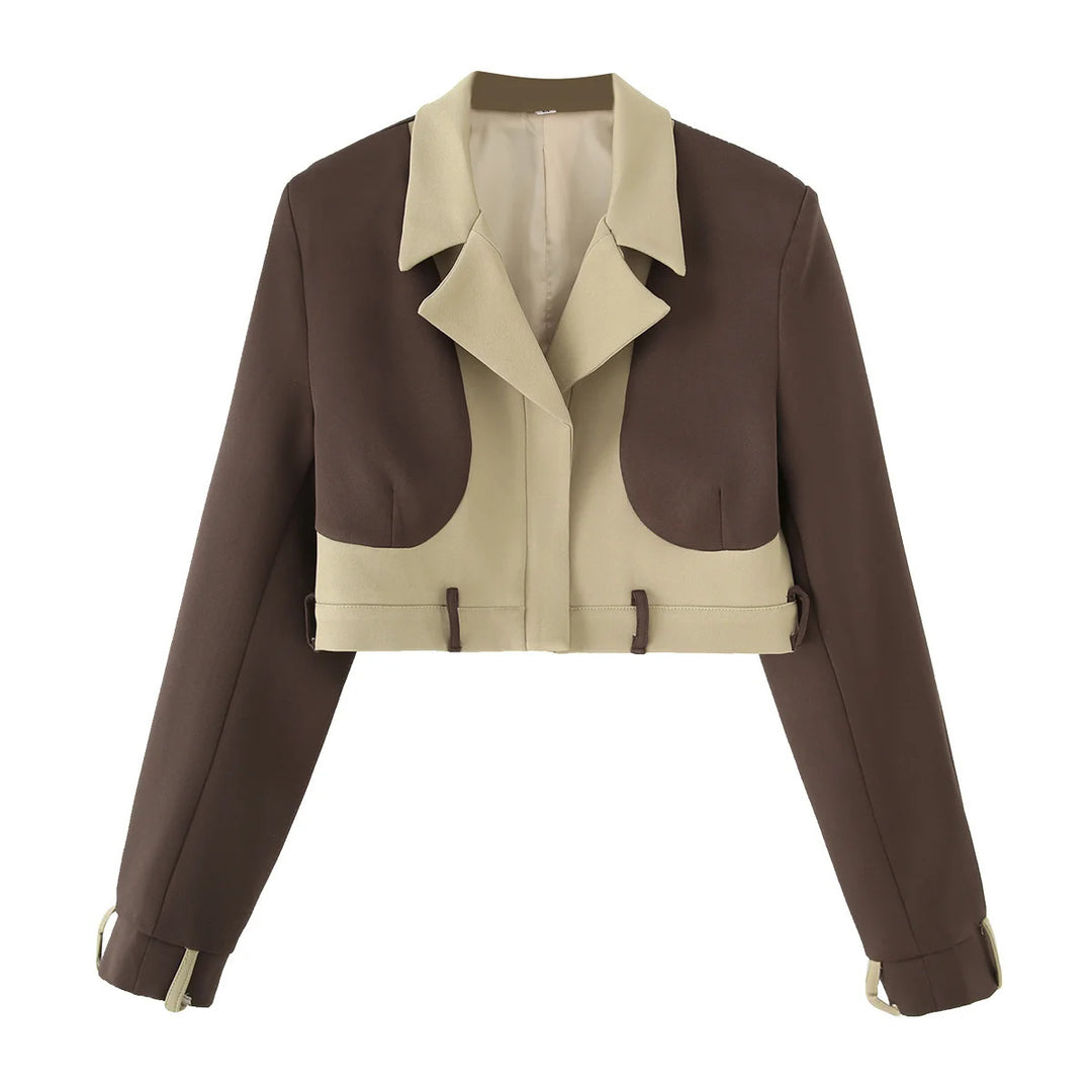 Damen cropped Blazer- und Hosen-Ensemble R&B