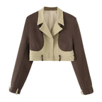 Damen cropped Blazer- und Hosen-Ensemble R&B
