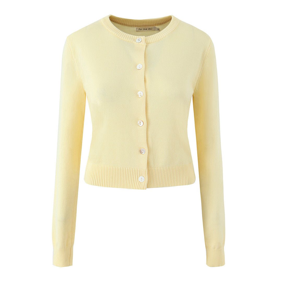 Damen Strickjacke mit eleganten Knöpfen und figurfreundlichem Schnitt R&B