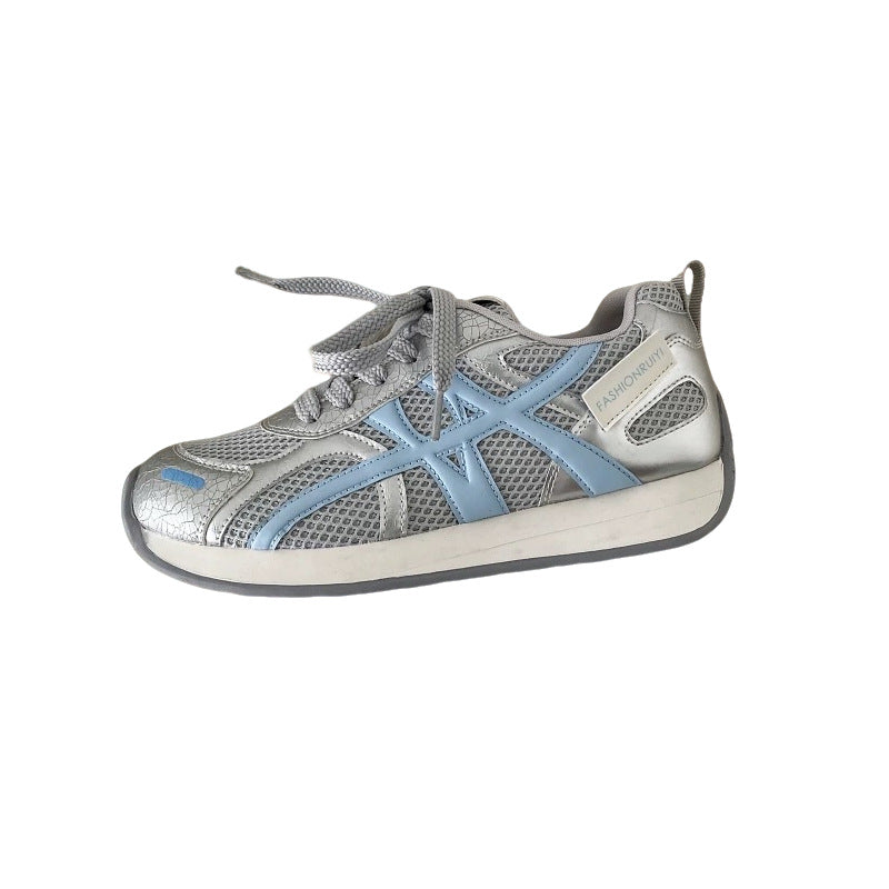 Damen Sportliche Mesh Sneakers mit atmungsaktiver Oberflächenstruktur und rutschfester Sohle R&B