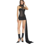 Damen Glamouröses Minikleid mit raffinierten Cut-Out-Details R&B