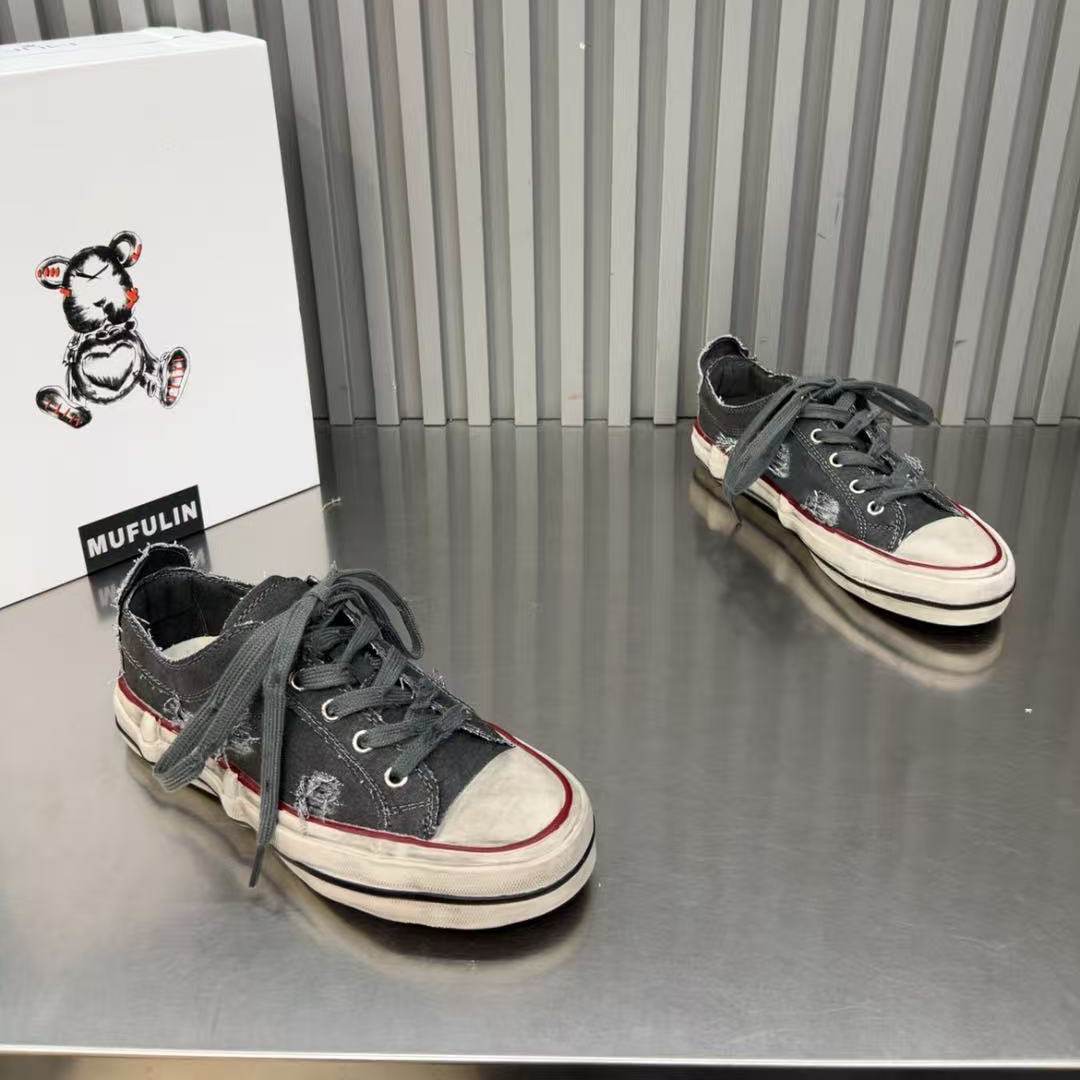 Damen modische Sneaker mit kreativem Used-Look und robustem Tragekomfort R&B