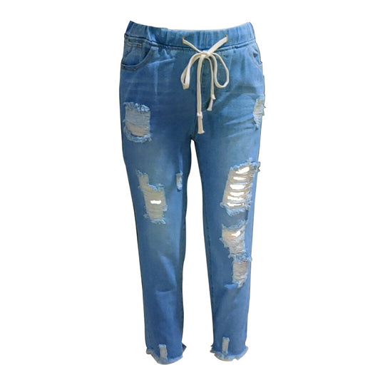 Damen Skinny Jeans mit lässigem Used-Look R&B