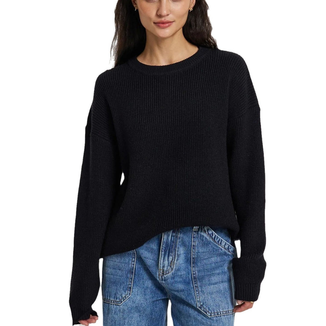 Damen Großer, weicher Strickpullover mit überschnittenen Schultern R&B