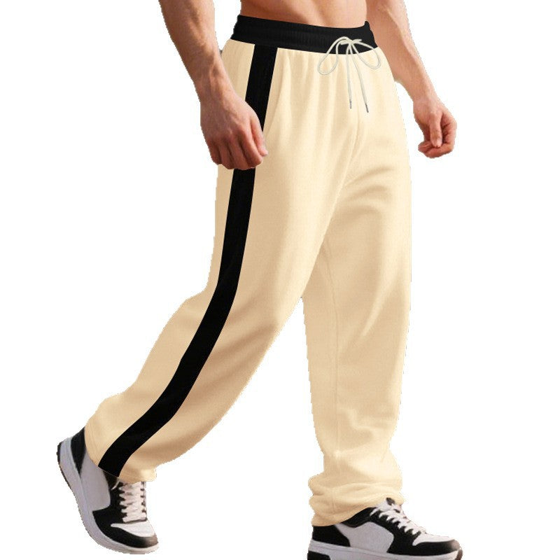 Herren lässige Sporthose mit elastischem Bund und Seitentaschen R&B