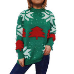 Damen lässiger Pullover mit festlichem Wintermotiv R&B